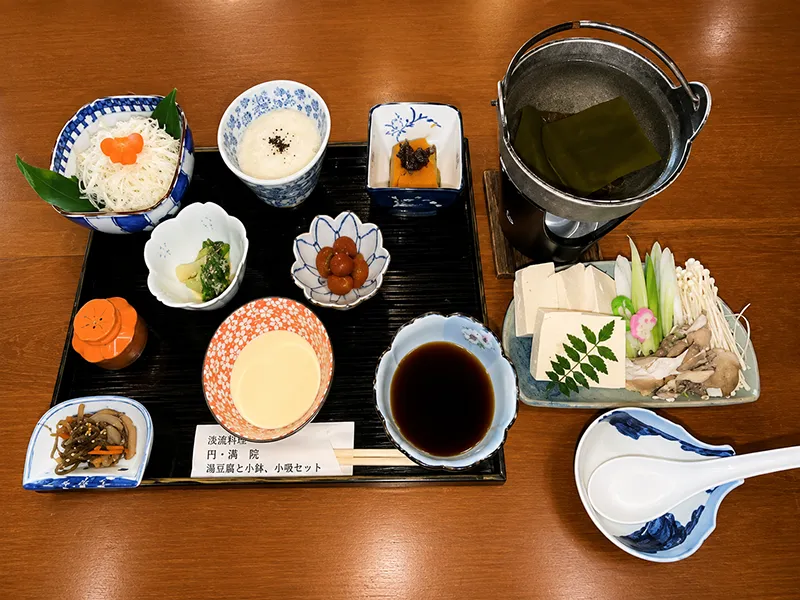 豆腐精進鍋セット 稲庭うどん付き